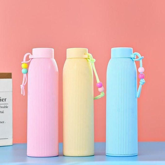 Glass Portable Handy Cup Insulated Plastic Shell Water Bottle